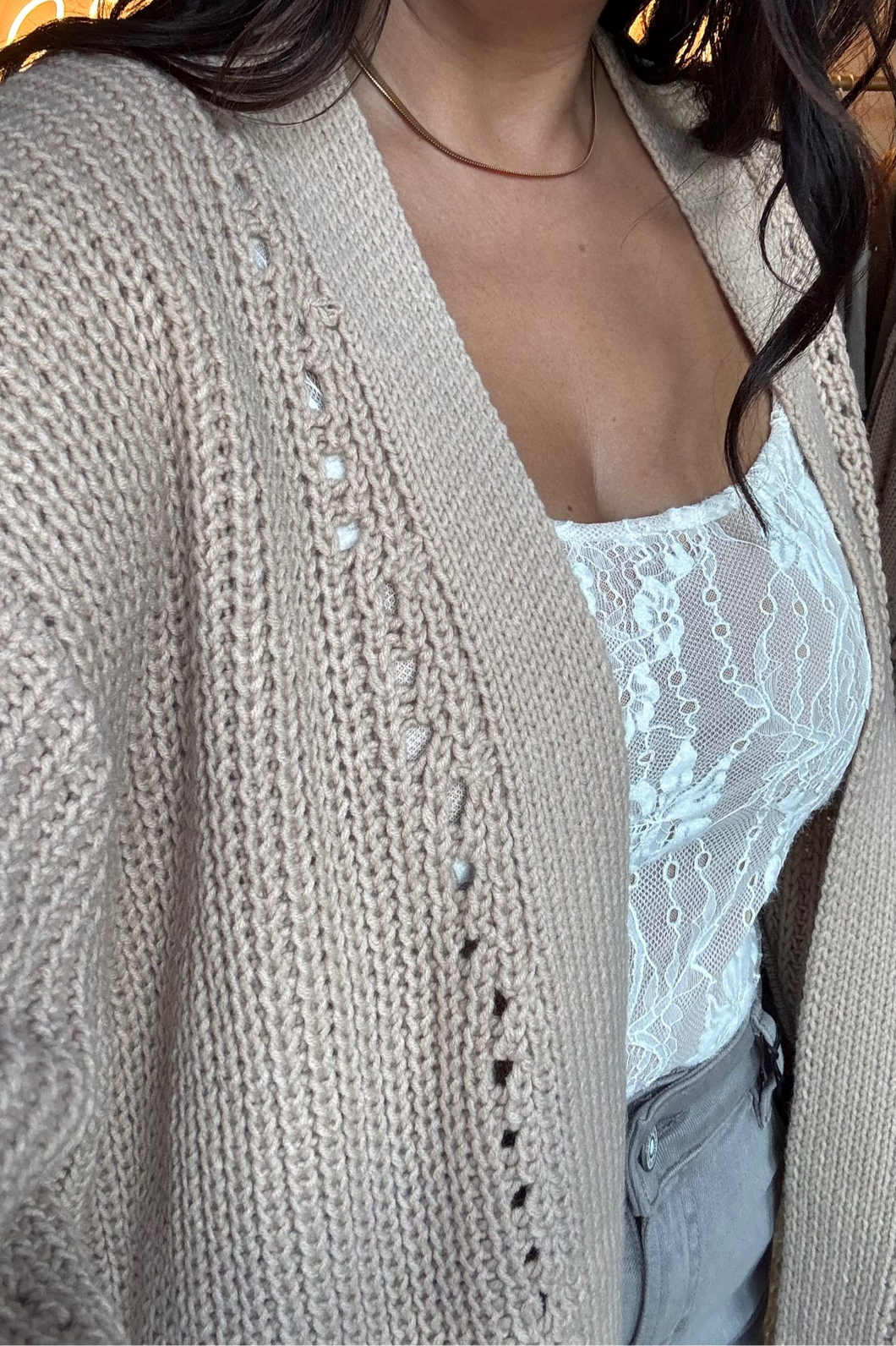 Chunky knit cardigan