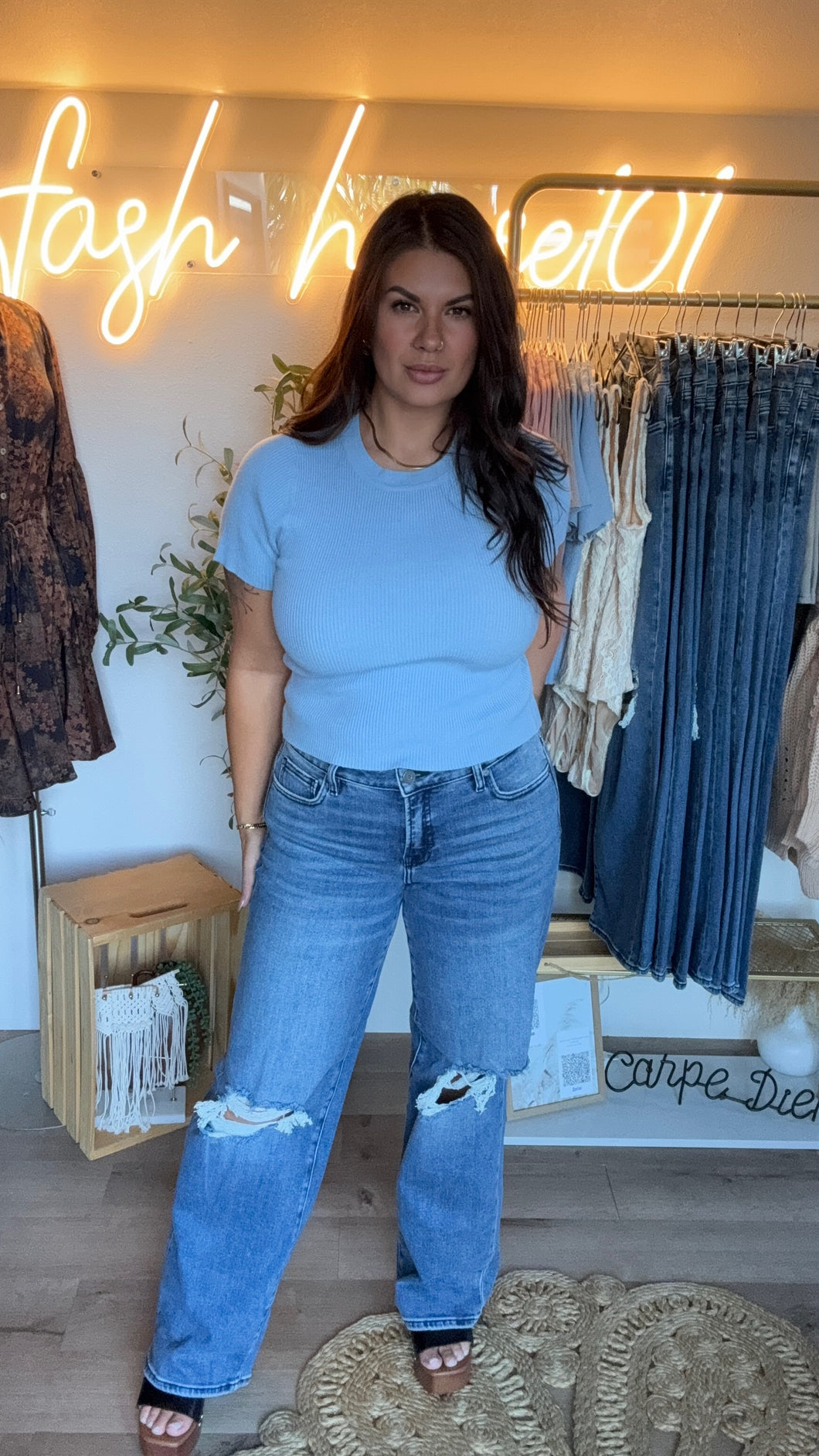 The Perfect Ribbed Short Sleeve