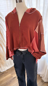 Little red zip up top by POL