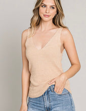 Load image into Gallery viewer, Fine Knit V-neck Tank