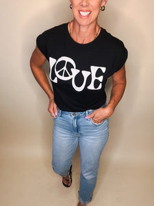 Love and Peace Graphic T-shirt