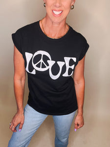 Love and Peace Graphic T-shirt