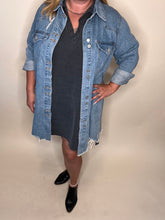 Load image into Gallery viewer, Plus Size Denim Shirt Jacket