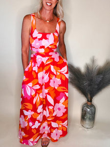 Floral Cutout Maxi Dress