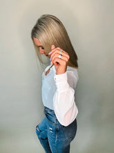 Load image into Gallery viewer, Bella Sheer Button Down in White